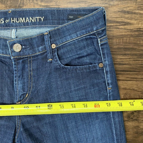 Citizens Of Humanity Size 27 Dani Cropped Straight Leg Cuffed Hem Jeans Stretch - Picture 7 of 12
